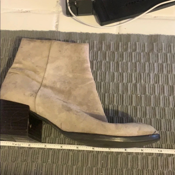 Sam Edelman Suede Ankle Boots Tan Joey Booties 6 1/2 Neutral Boho Minimalist - Picture 15 of 16
